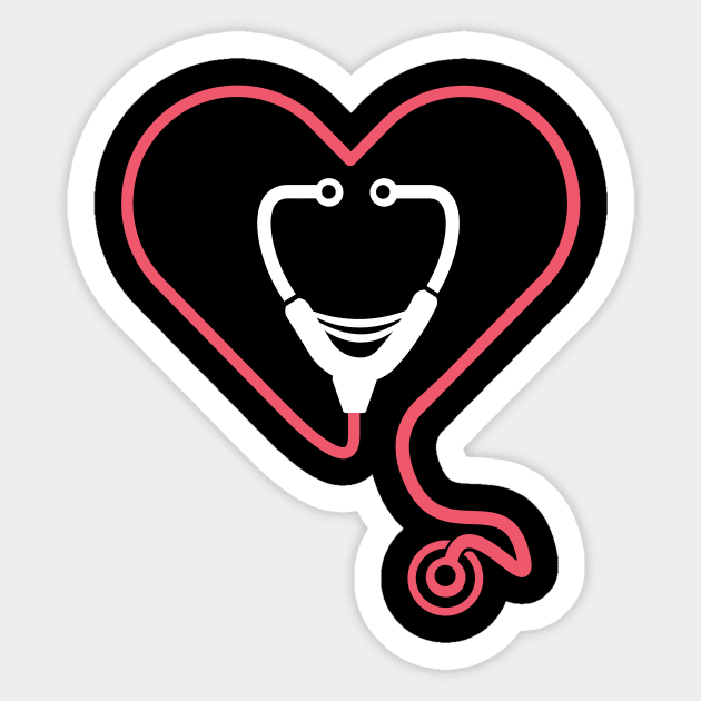 Cute Nursing Student Stethoscope Sticker by MeatMan